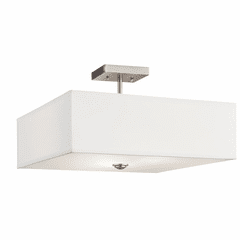 Kichler Shailene 3-LT Square Semi Flush - Brushed Nickel - 43693NI
