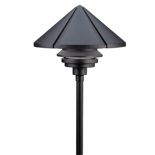 Kichler Six Groove Large One Tier 120V Path Light - Black - 15211BKT