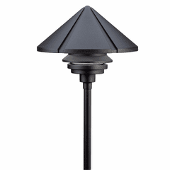 Kichler Six Groove Large One Tier 120V Path Light - Black - 15211BKT