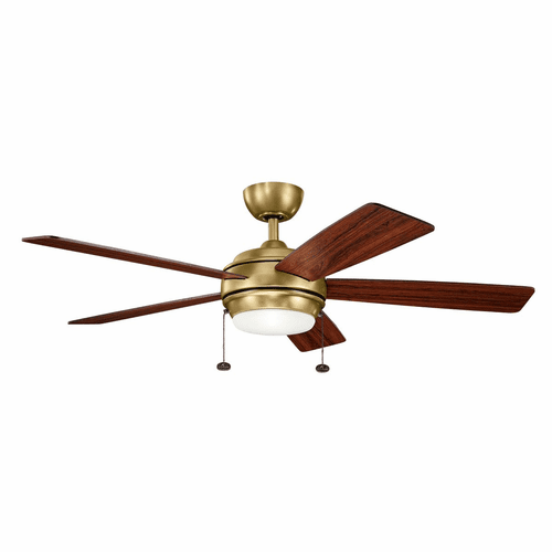 Kichler Starkk LED 52" Ceiling Fan - Brass - 330174NBR