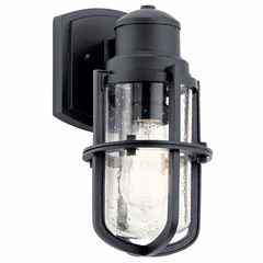 Kichler Suri 11" 1-LT Wall Lantern - Black - 49857BKT