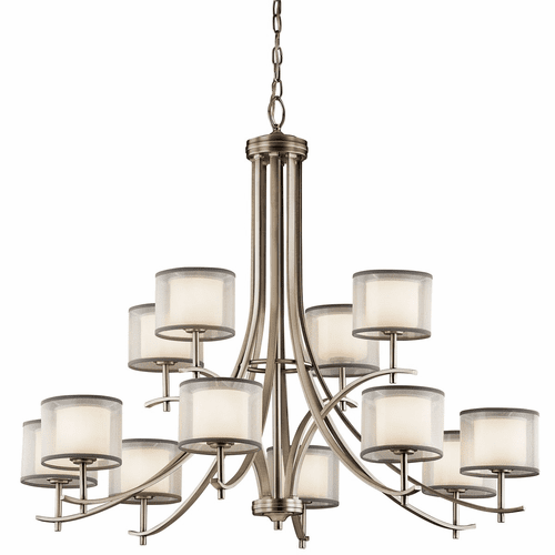 Kichler Tallie 12-LT Chandelier - Antique Pewter - 43151AP