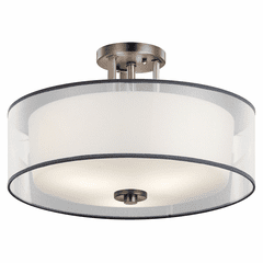 Kichler Tallie 3-LT Semi Flush - Antique Pewter - 43194AP Kichler Tallie 3-LT Semi Flush - Antique Pewter - 43194AP