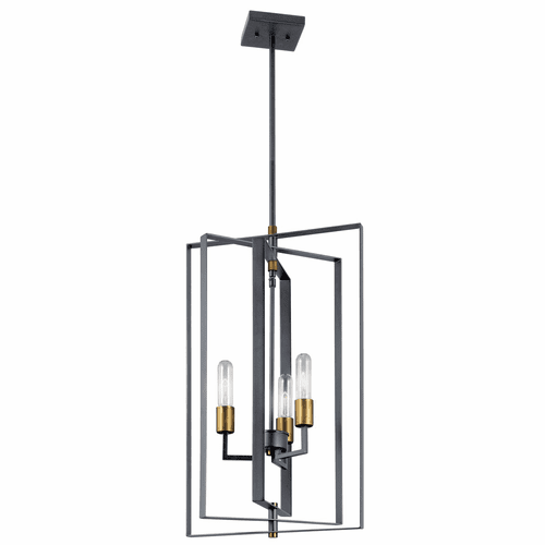 Kichler Taubert 3-LT Foyer Pendant - Black - 43983BK