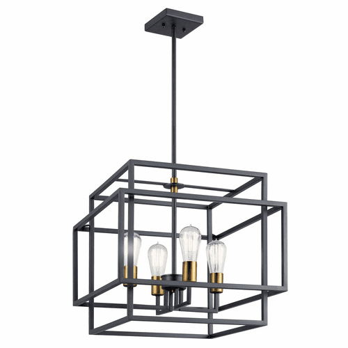 Kichler Taubert 4-LT Pendant - Black - 43984BK