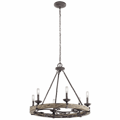 Kichler Taulbee 6-LT Chandelier - Weathered Zinc - 43823WZC