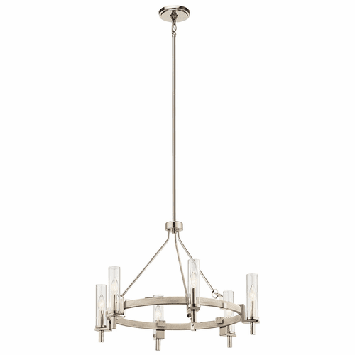 Kichler Telan 6-LT Chandelier - White Washed Wood - 44284WWW