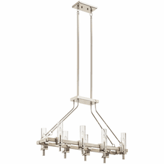 Kichler Telan 6-LT Linear Chandelier - White Washed Wood - 44285WWW