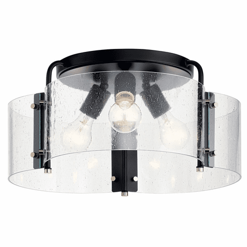 Kichler Thoreau 3-LT Semi Flush - Black - 42955BK