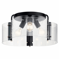Kichler Thoreau 3-LT Semi Flush - Black - 42955BK