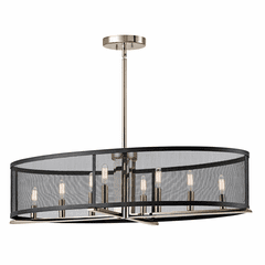 Kichler Titus 8-LT Oval Chandelier - Polished Nickel - 43712PN