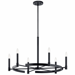 Kichler Tolani 6-LT 1-Tier Chandelier - Black - 52427BK