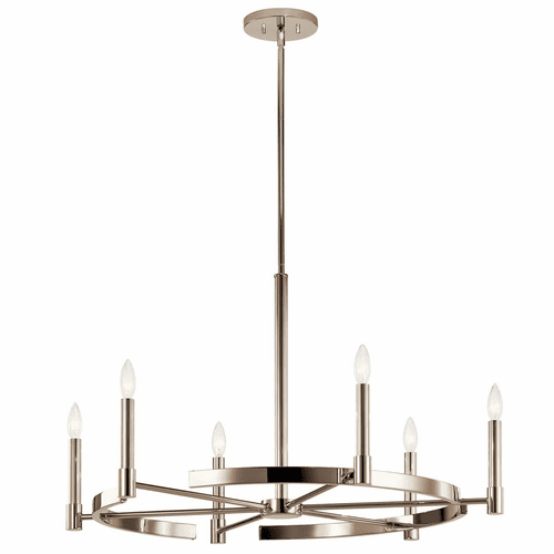 Kichler Tolani 6-LT 1-Tier Chandelier - Polished Nickel - 52427PN