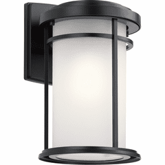 Kichler Toman 1-LT Outdoor Wall Light - Black - 49687BKL18 Kichler Toman 1-LT Outdoor Wall Light - Black - 49687BKL18