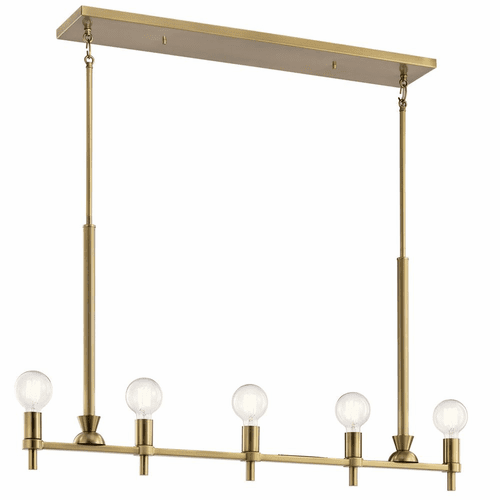 Kichler Torvee 5-LT Linear Chandelier - Brushed Natural Brass - 52425BNB