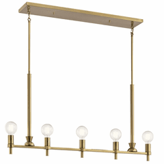 Kichler Torvee 5-LT Linear Chandelier - Brushed Natural Brass - 52425BNB