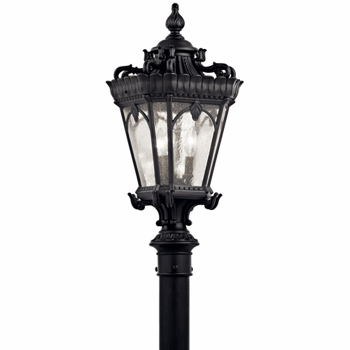 Kichler Tournai 3-LT Post Light - Black - 9558BKT