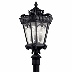 Kichler Tournai 37.5" 4-LT Post Light - Black - 9565BKT