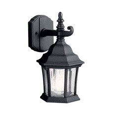 Kichler Townhouse 1-LT Wall Light - Black - 9788BK