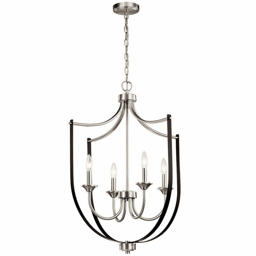 Kichler Tula 4-LT Foyer Chandelier - Brushed Nickel - 52279NI