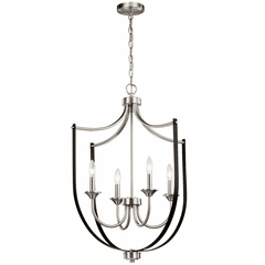 Kichler Tula 4-LT Foyer Chandelier - Brushed Nickel - 52279NI