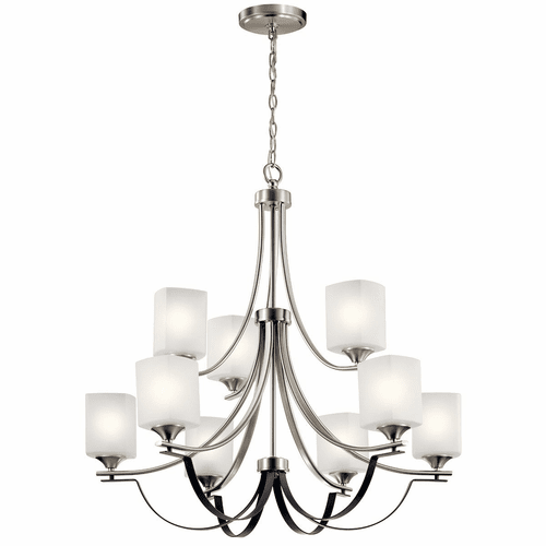 Kichler Tula 9-LT 2 Tier Chandelier - Brushed Nickel - 52277NI