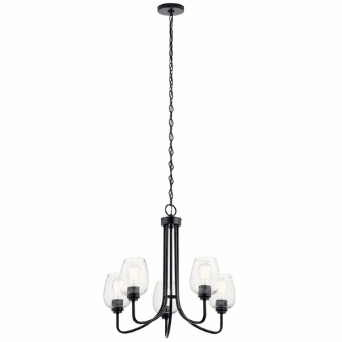 Kichler Valserrano 1 Tier 5-LT Chandelier - Black - 44377BKCS