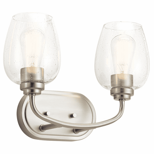 Kichler Valserrano 2-LT Bath Vanity Light - Brushed Nickel - 45128NICS