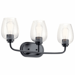 Kichler Valserrano 3-LT Bath Vanity Light - Black - 45129BKCS