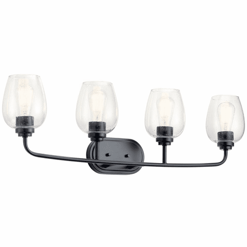 Kichler Valserrano 4-LT Bath Vanity Light - Black - 45130BKCS