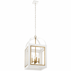 Kichler Vath 4-LT Large Foyer Pendant - White - 52029WHNBR