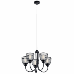 Kichler Voclain 1 Tier 5-LT Chandelier - Black - 52269BK
