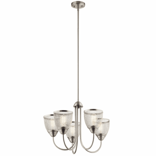 Kichler Voclain 1 Tier 5-LT Chandelier - Brushed Nickel - 52269NI