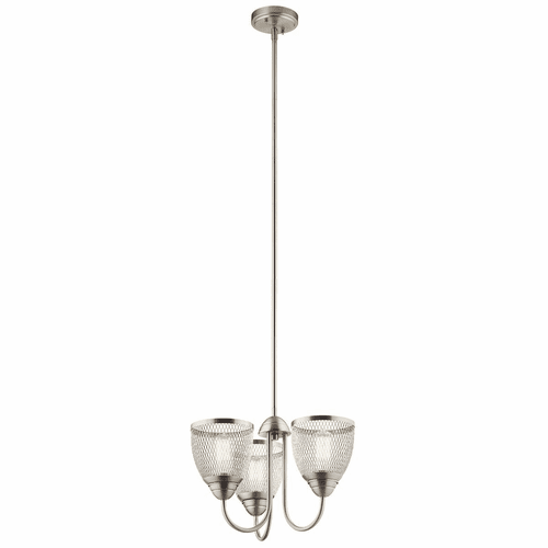 Kichler Voclain 3-LT Chandelier/Semi Flush - Brushed Nickel - 52268NI
