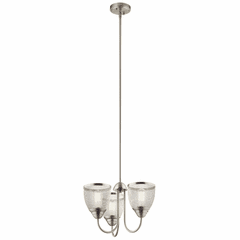 Kichler Voclain 3-LT Chandelier/Semi Flush - Brushed Nickel - 52268NI