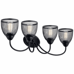Kichler Voclain 4-LT Bath Light - Black - 55044BK