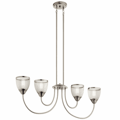 Kichler Voclain Linear 4-LT Chandelier - Brushed Nickel - 52273NI