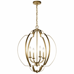 Kichler Voleta 4-LT Large Foyer Pendant - Natural Brass - 42138NBR