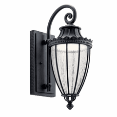 Kichler Wakefield 22.25" 1-LT Wall Light - Black - 49752BKTLED