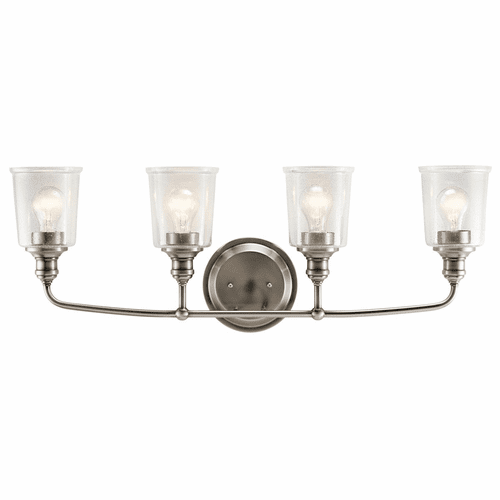 Kichler Waverly 4-LT Vanity Light - Classic Pewter - 45748CLP