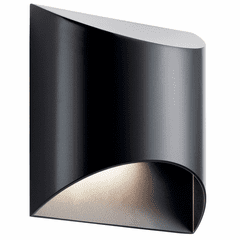 Kichler Wesley Outdoor LED Wall Light - Black - 49278BKLED