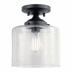 Kichler Winslow 1-LT Semi Flush - Black - 44033BK
