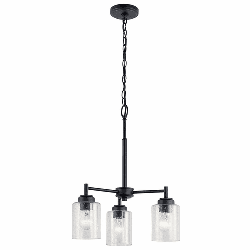 Kichler Winslow 3-LT Mini Chandelier - Black - 44029BK