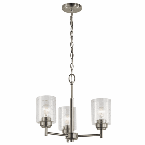 Kichler Winslow 3-LT Mini Chandelier - Brushed Nickel - 44029NI