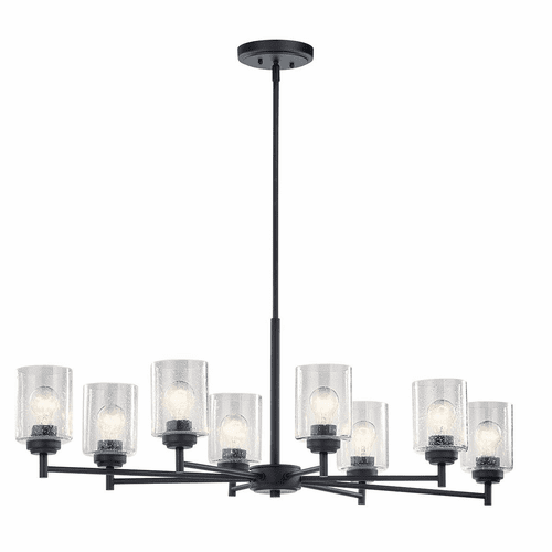 Kichler Winslow 8-LT 1 Tier Chandelier - Black - 44035BK
