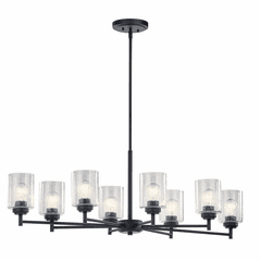 Kichler Winslow 8-LT 1 Tier Chandelier - Black - 44035BK