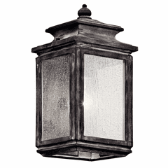 Kichler Wiscombe Park 12.25" 1-LT Wall Light - Weathered Zinc - 49501WZC