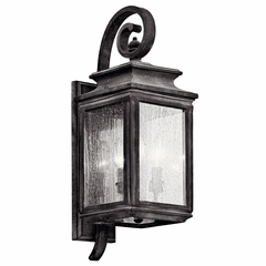 Kichler Wiscombe Park 21.75" 3-LT Wall Light - Weathered Zinc - 49502WZC