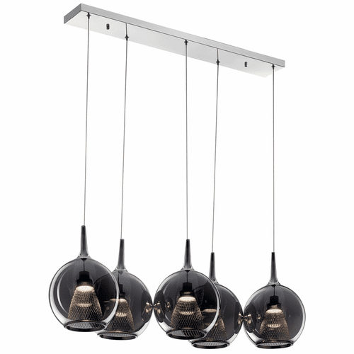 Kichler Zin 5-LT Linear Pendant Cluster - Chrome - 84154