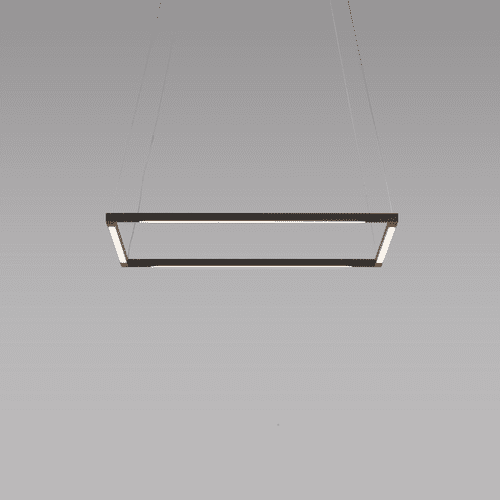 Koncept Z-Bar Pendant 16", Square, Soft Warm (3000K) - Matte Black - ZBP-16-S-SW-MTB-CNP